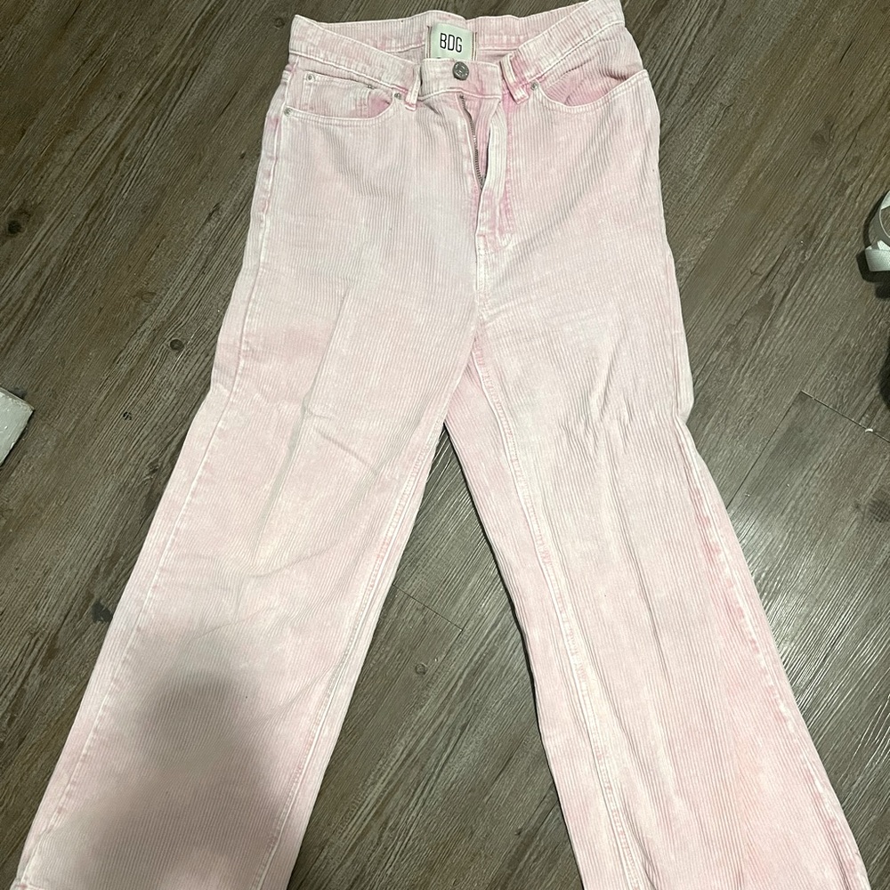 Urban Outfitters Pink High Wide High Rise Pants. BDG High & Wide Corduroy Pants!